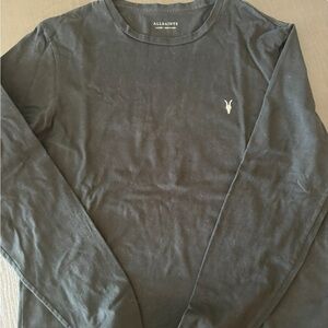 All Saints Men’s Long Sleeve T-Shirt Large Black
